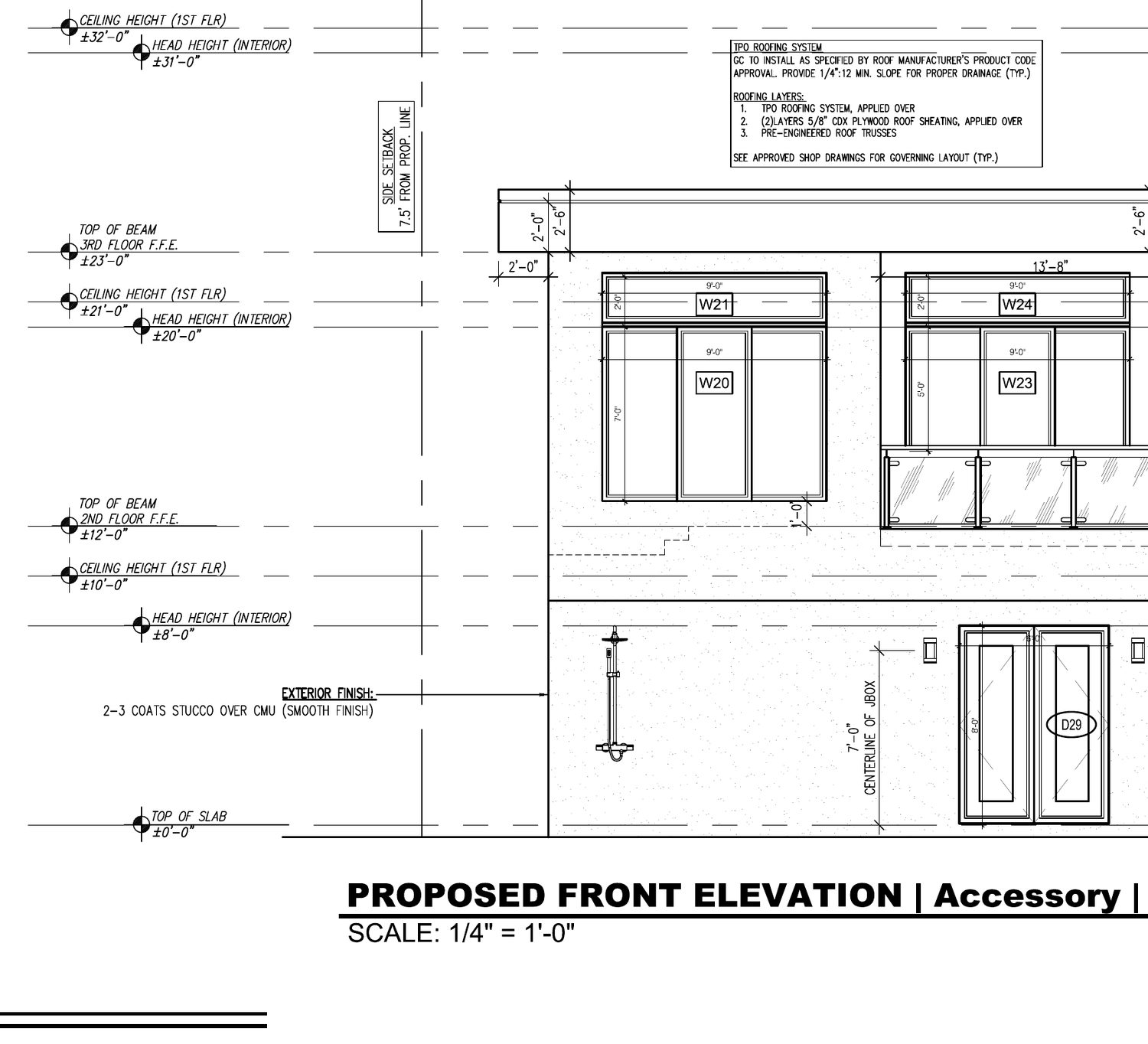 Front elevation, accessory dwelling