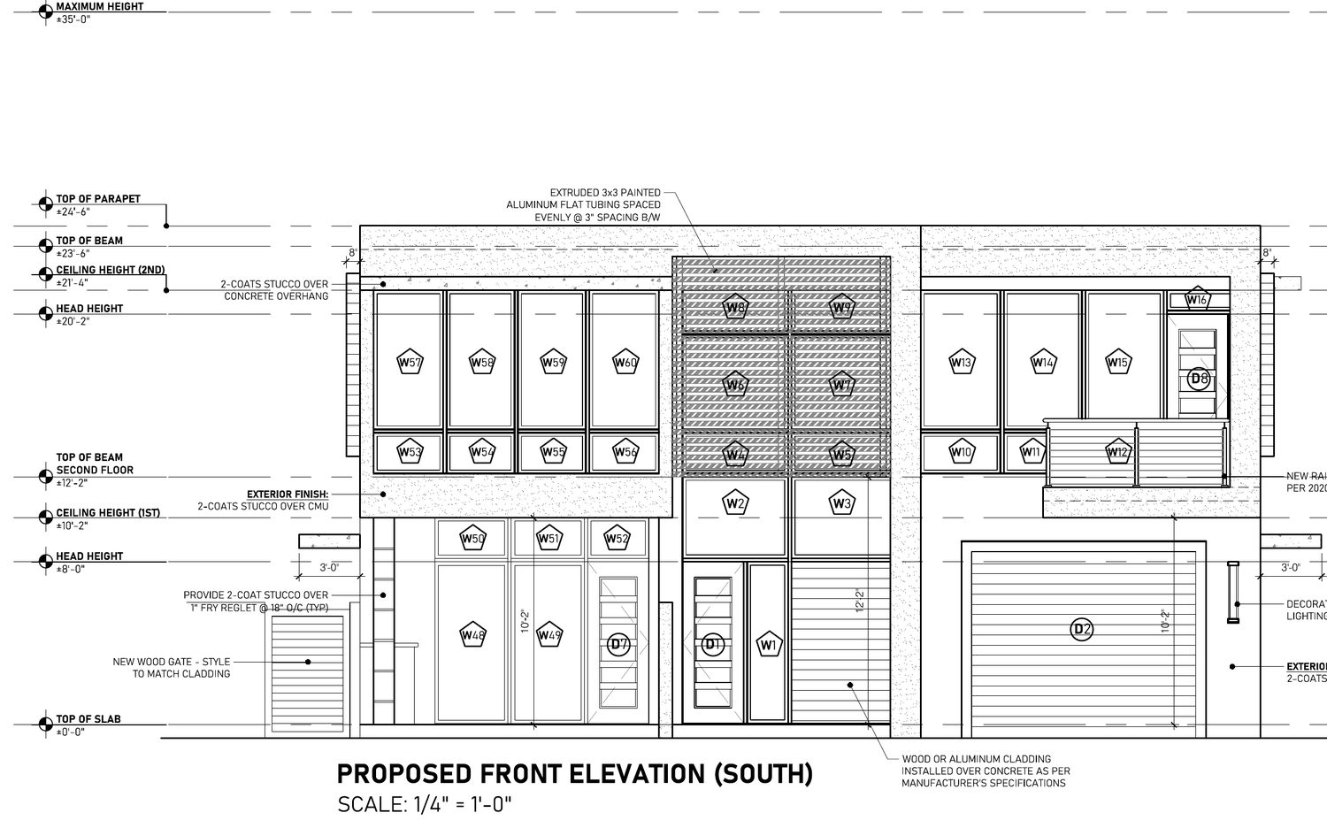 Proposed front elevation, 809 NW 2nd