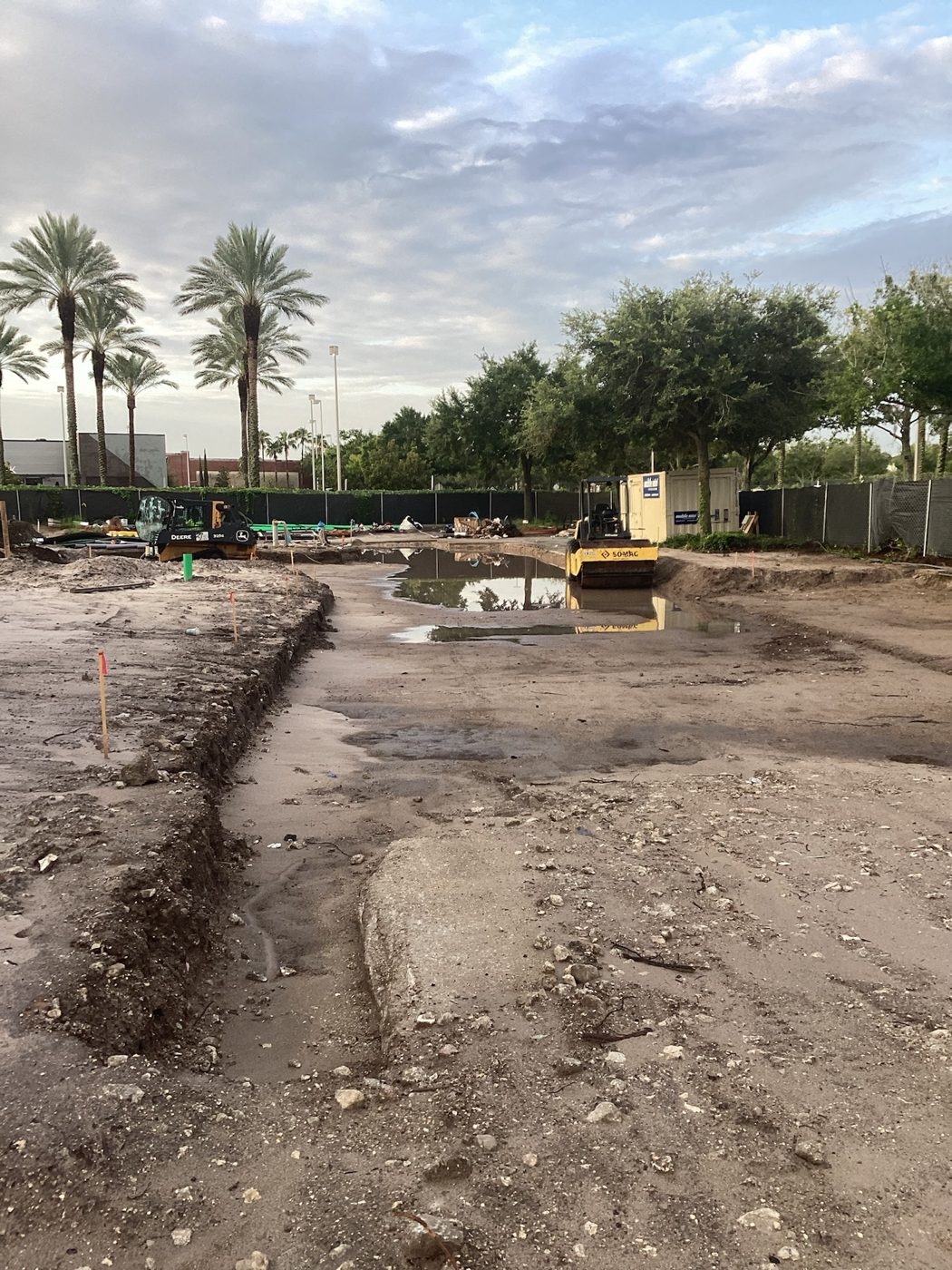 Site cleared to grade