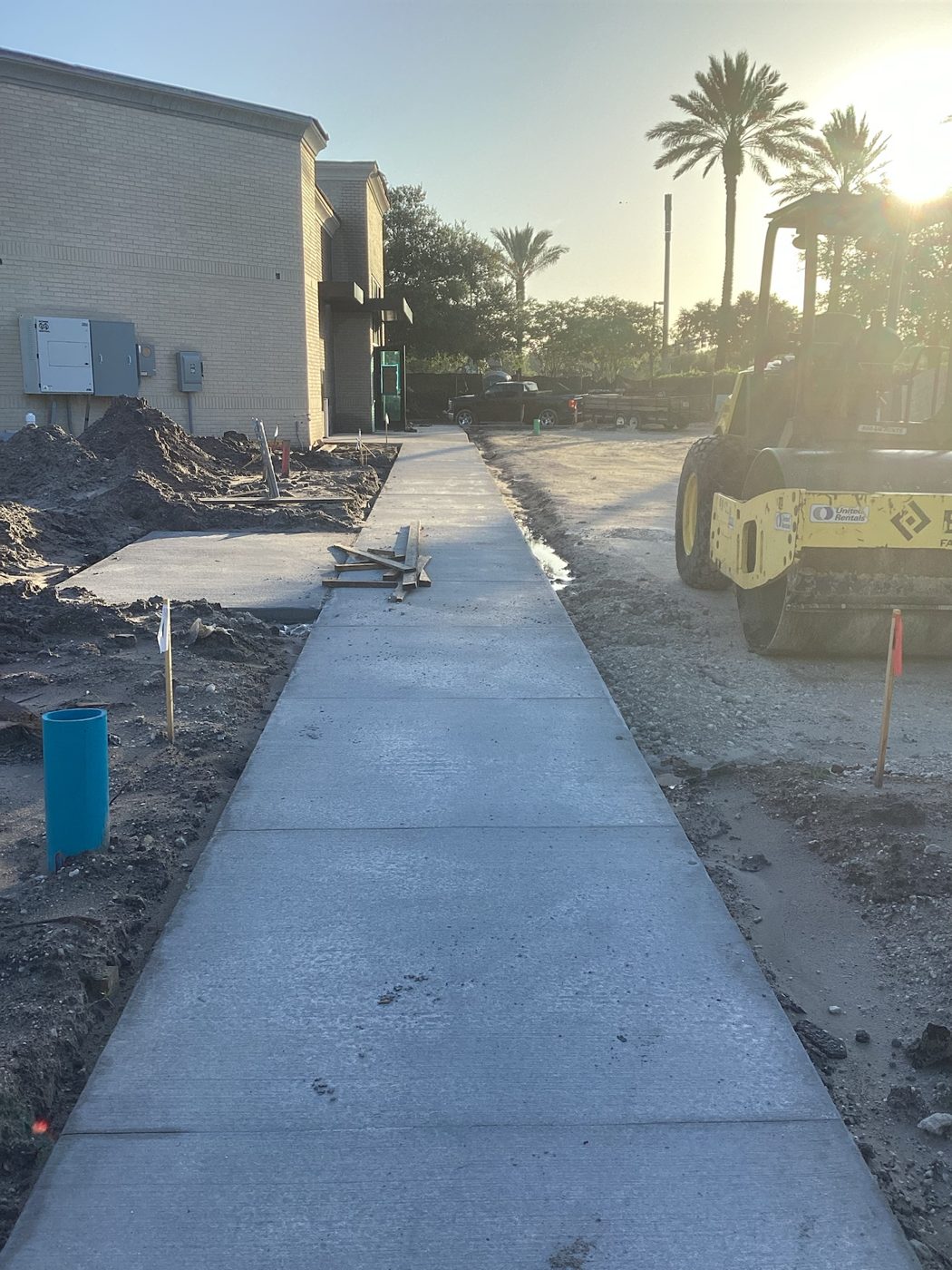Curb and concrete flatwork
