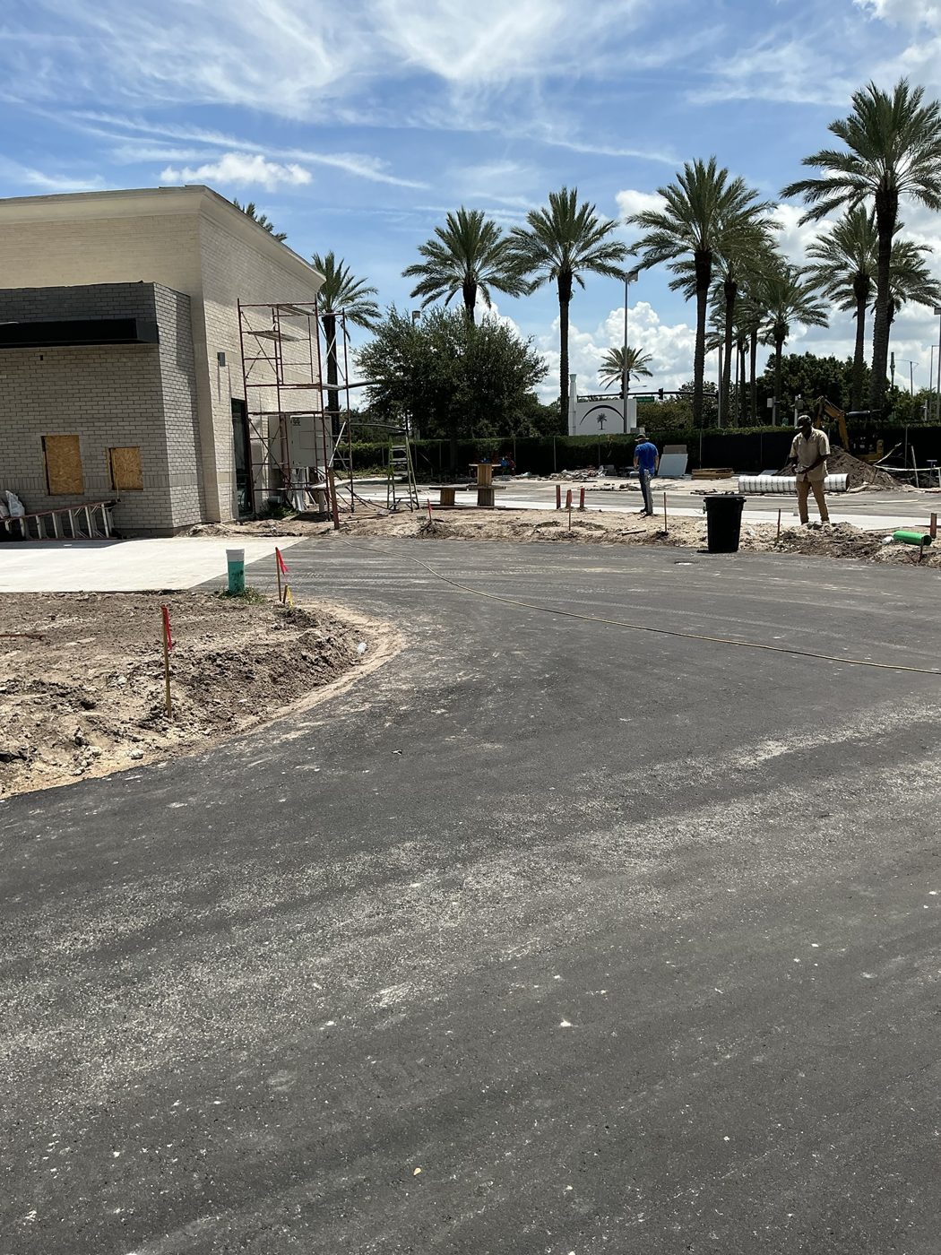 Paving and site