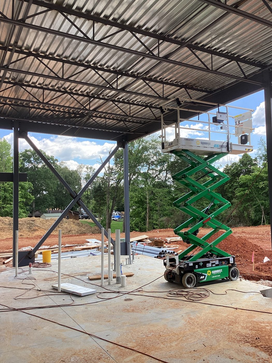 Structural steel frame