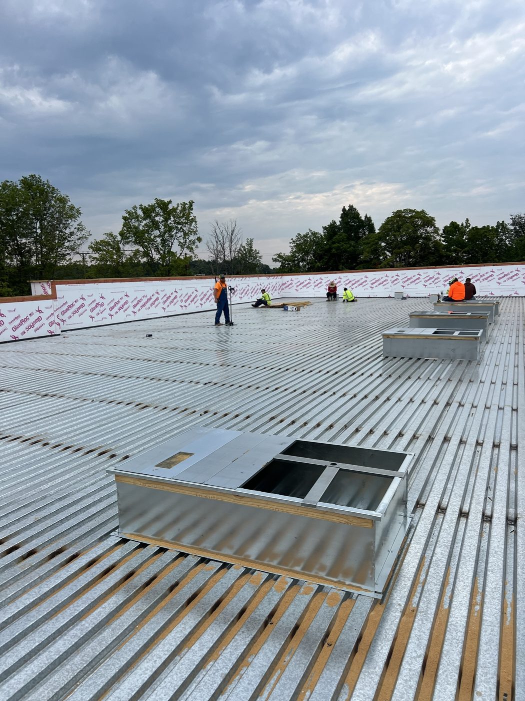 Roofing installed