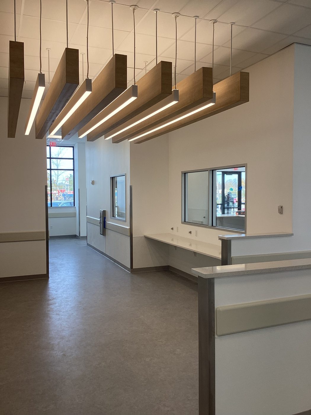 Finished reception interior