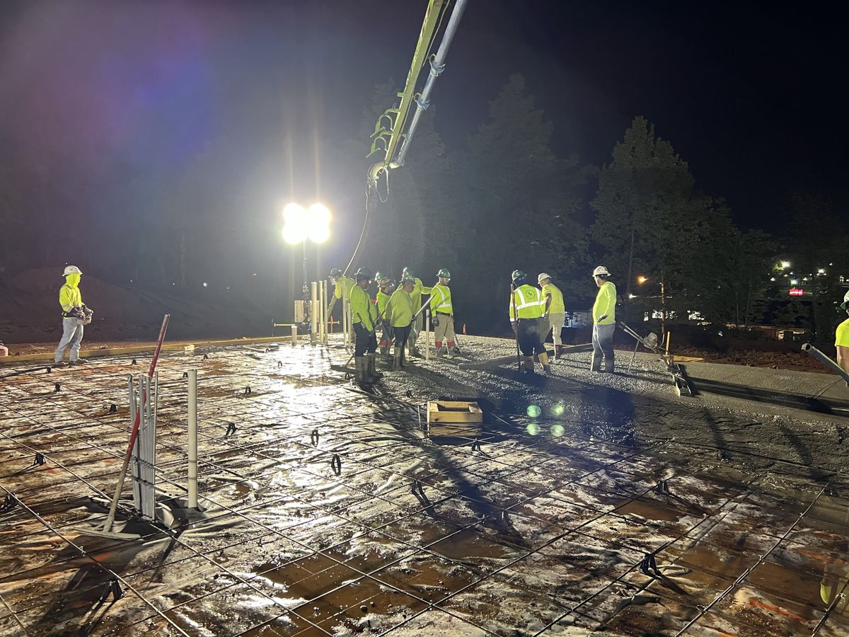 Parachute KY build — night pour