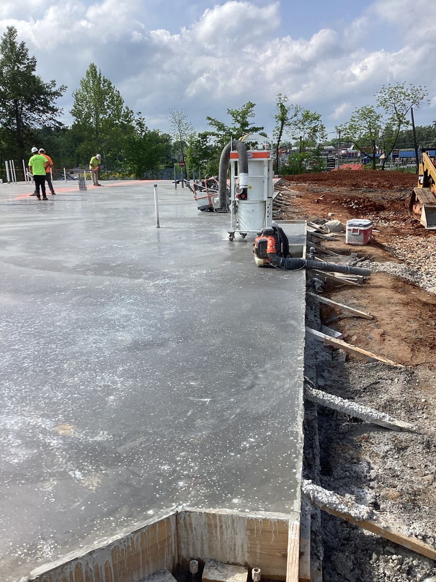 Parachute KY build — slab complete