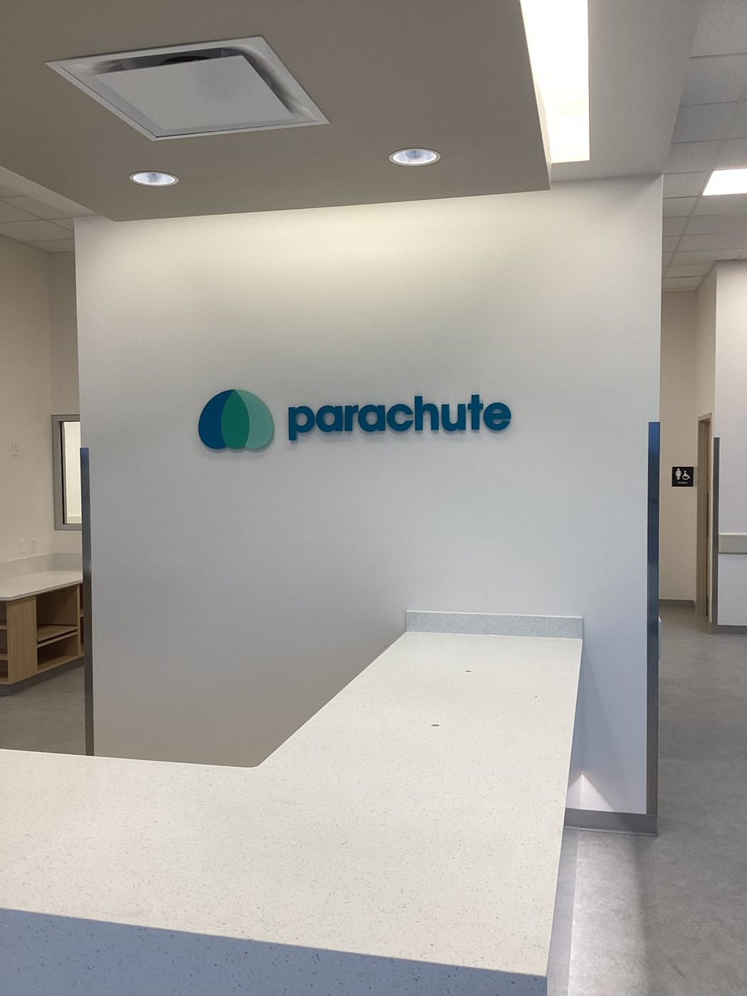 Finished reception with branding