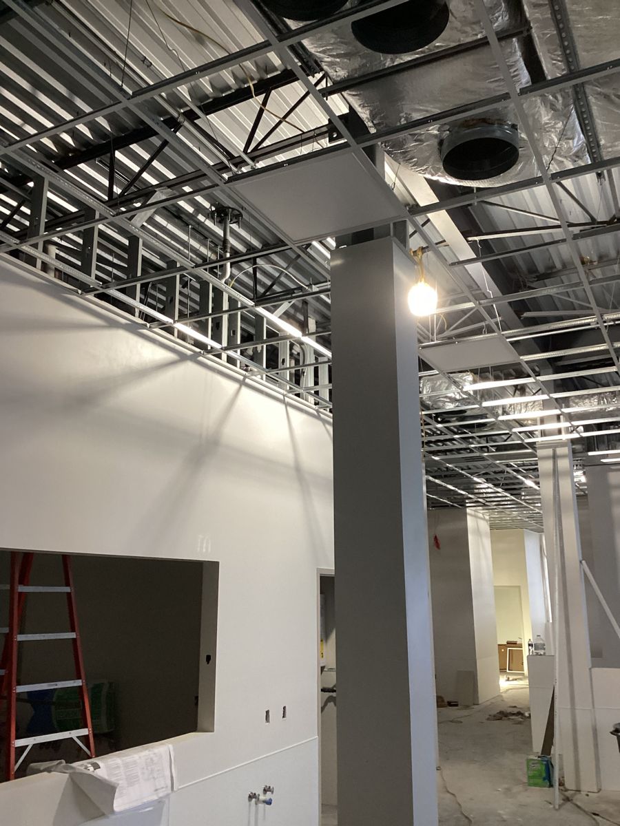 Parachute build — ceiling grid